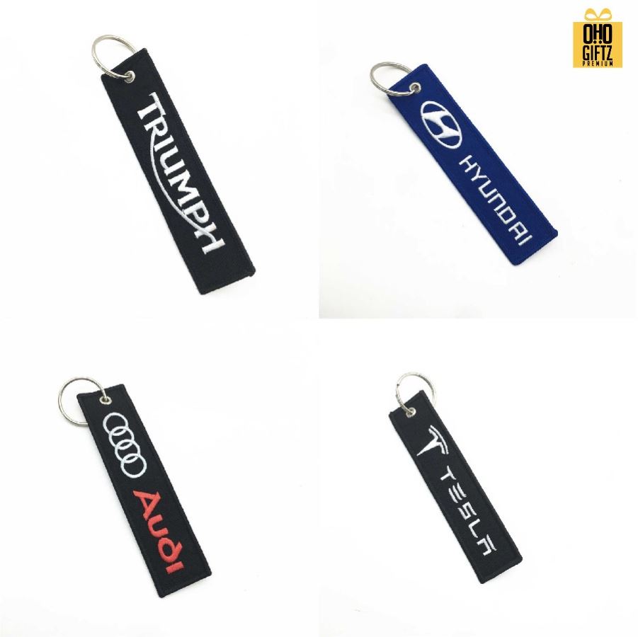 พวงกุญแจผ้าปักโลโก้ สกรีนโลโก้ ทำเป็นของพรีเมี่ยม ของชำร่วยได้