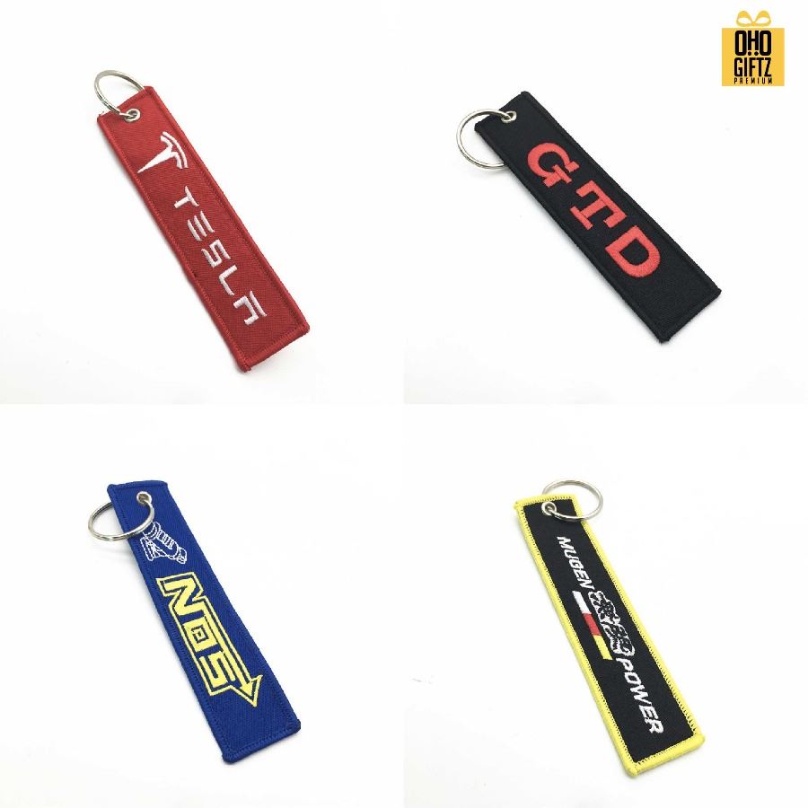 พวงกุญแจผ้าปักโลโก้ สกรีนโลโก้ ทำเป็นของพรีเมี่ยม ของชำร่วยได้