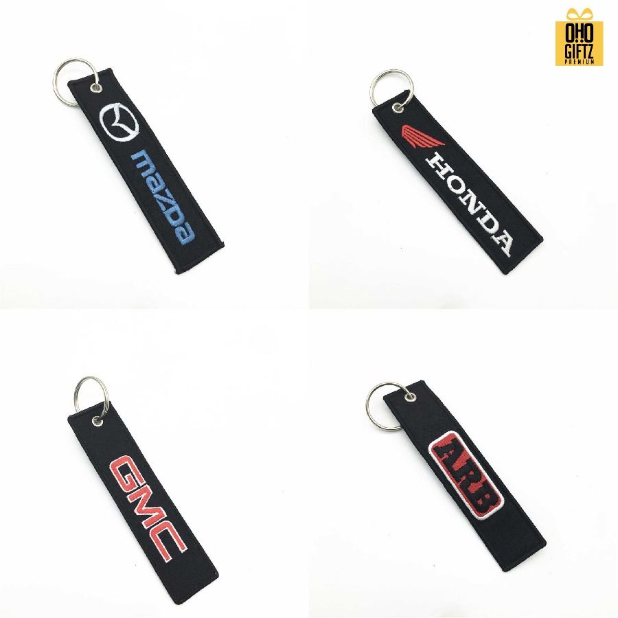 พวงกุญแจผ้าปักโลโก้ สกรีนโลโก้ ทำเป็นของพรีเมี่ยม ของชำร่วยได้