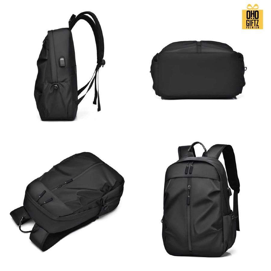 กระเป๋าเป้ใส่ notebook มีช่องเสียบสาย USB ได้ สกรีนโลโก้ ทำเป็นของพรีเมี่ยม ของที่ระลึก