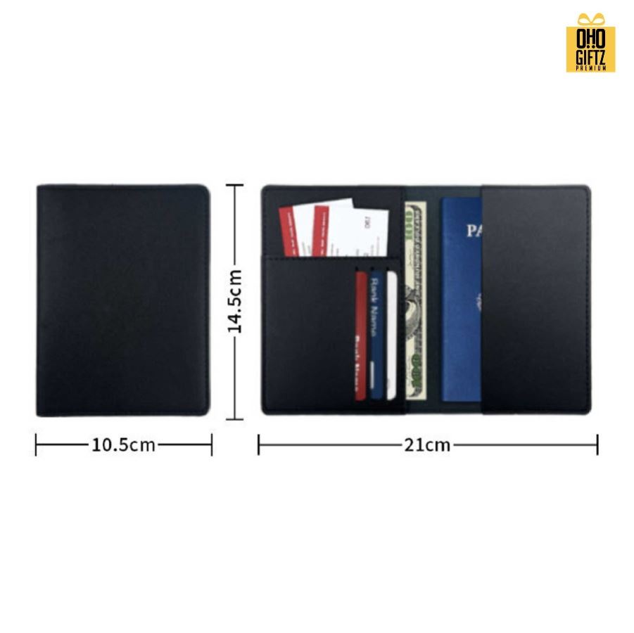 ซองหนัง PU ใส่ Passport พร้อมช่องใส่บัตร สกรีนโลโก้ ทำเป็นของพรีเมี่ยม ของที่ระลึก