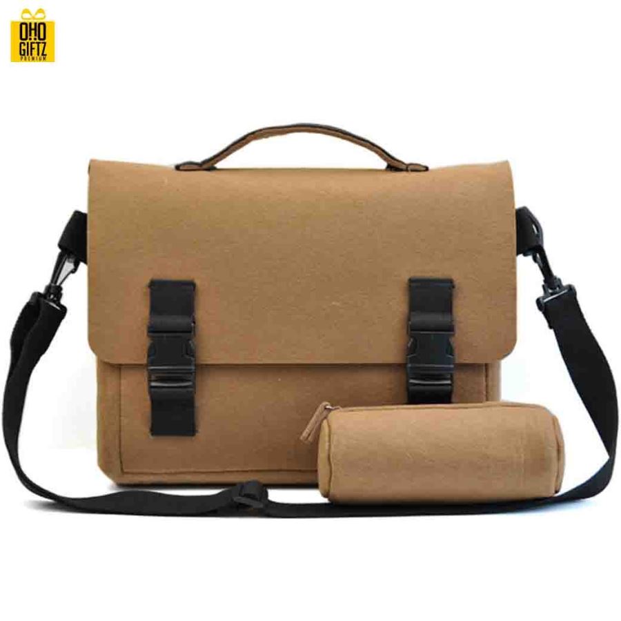 กระเป๋าโน้ตบุ๊กผ้า Felt สกรีนชื่อ, โลโก้ได้