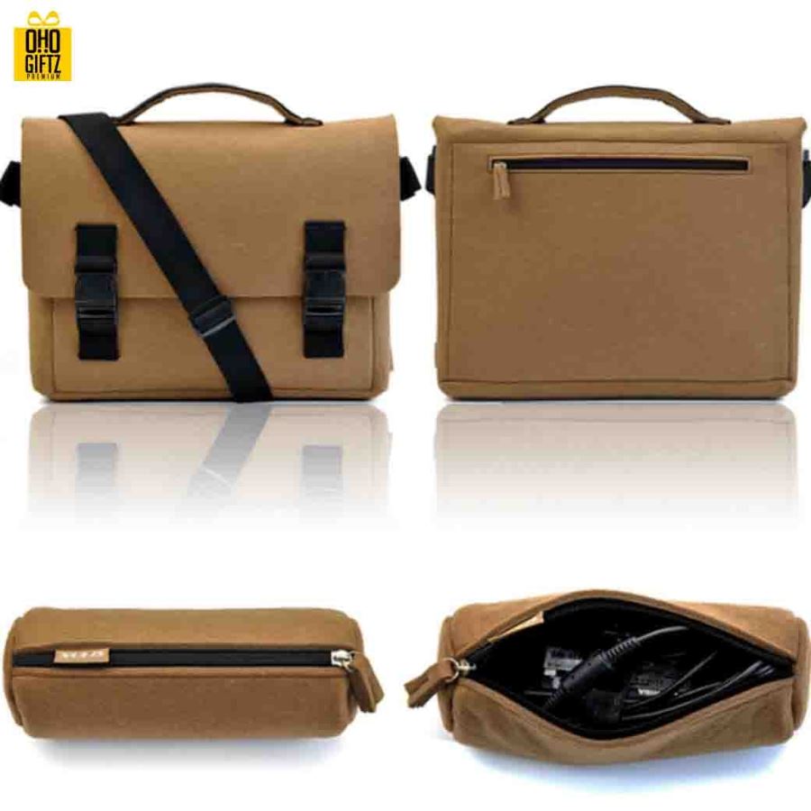 กระเป๋าโน้ตบุ๊กผ้า Felt สกรีนชื่อ, โลโก้ได้