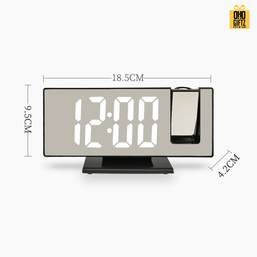 นาฬิกากระจก ฉายตัวเลขบนผนังได้ สกรีนชื่อ สกรีนโลโก้ ทำเป็นของพรีเมี่ยมได้ 