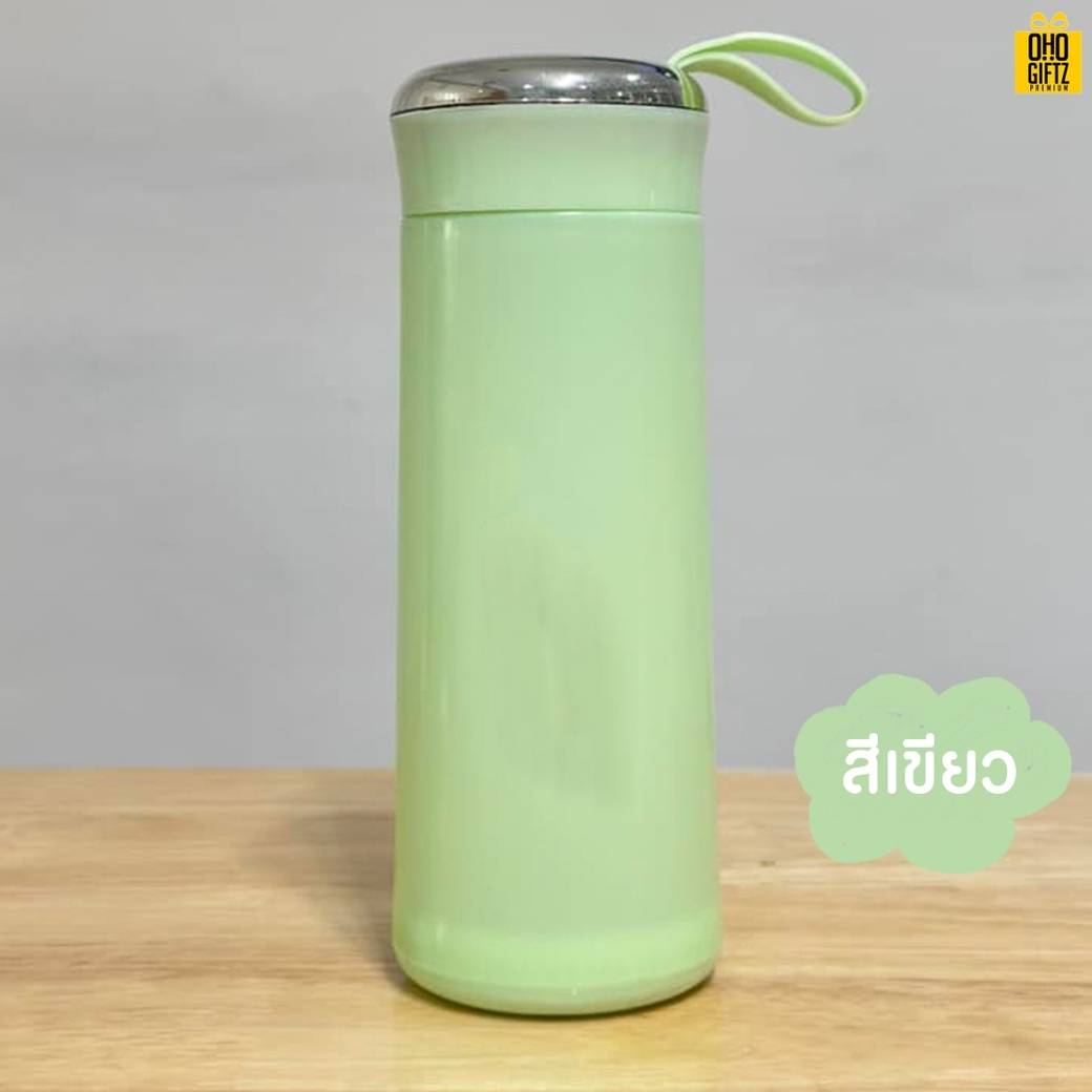 ขวดแก้วหุ้มพลาสติก สกรีนชื่อ สกรีนโลโก้ ทำเป็นของพรีเมี่ยมได้