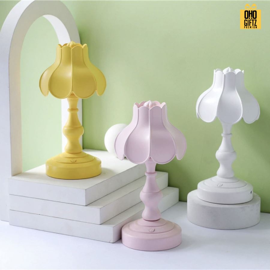 โคมไฟรีโทรสีพาสเทลชาร์จ USB สกรีนโลโก้ ทำเป็นของพรีเมี่ยม ของที่ระลึกได้