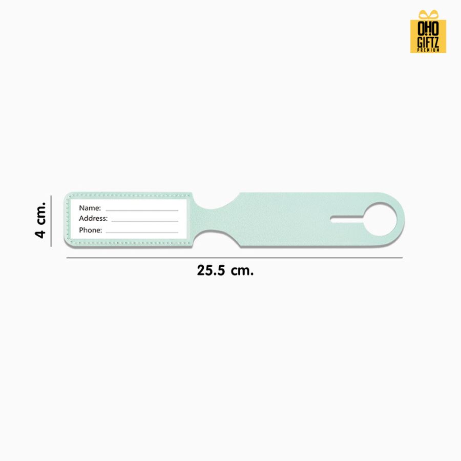 ป้ายห้อยกระเป๋าหนัง PU สกรีนโลโก้ ทำเป็นของพรีเมี่ยมได้