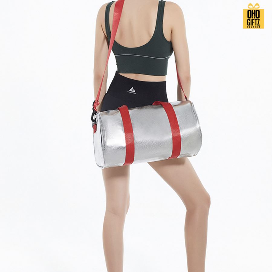 กระเป๋าเดินทางกีฬา หนัง PU สกรีนโลโก้ ทำเป็นของพรีเมี่ยมได้