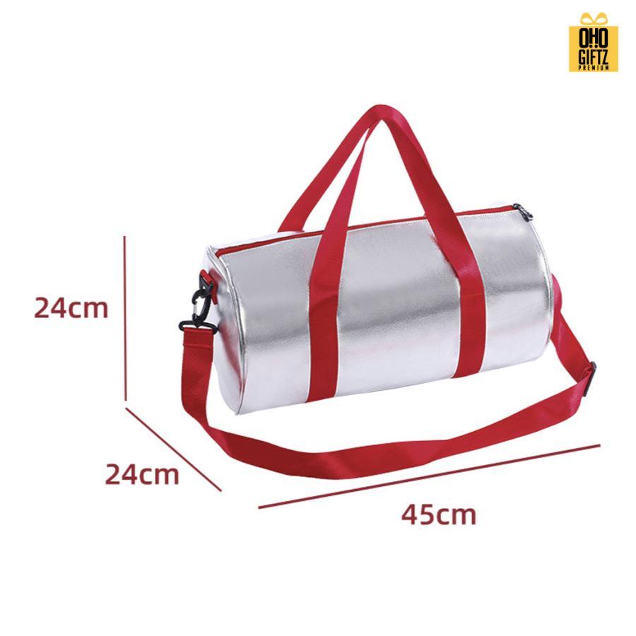 กระเป๋าเดินทางกีฬา หนัง PU สกรีนโลโก้ ทำเป็นของพรีเมี่ยมได้