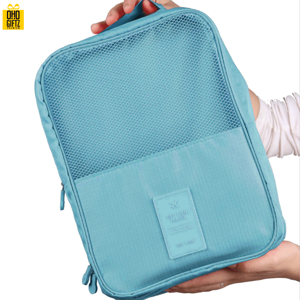 กระเป๋ารองเท้าผ้าOxford สกรีนชื่อ, โลโก้ได้