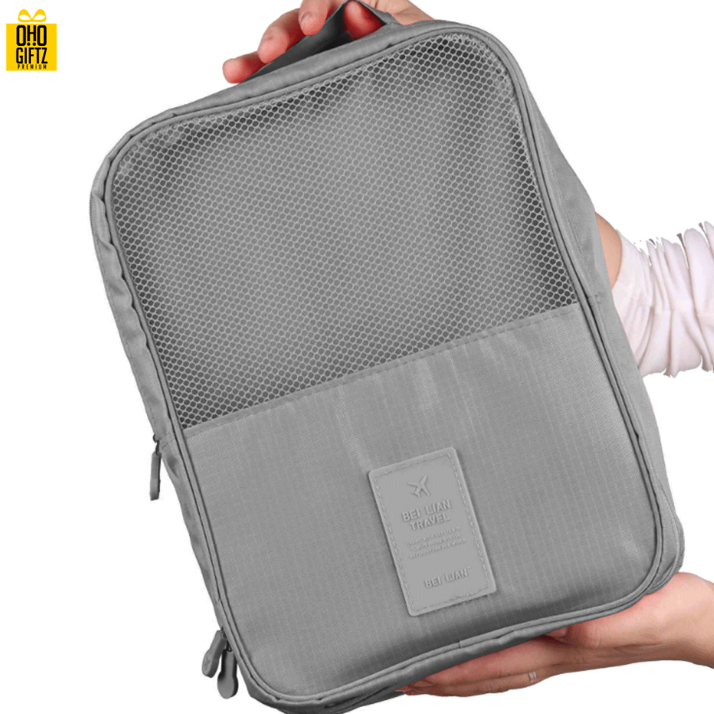 กระเป๋ารองเท้าผ้าOxford สกรีนชื่อ, โลโก้ได้