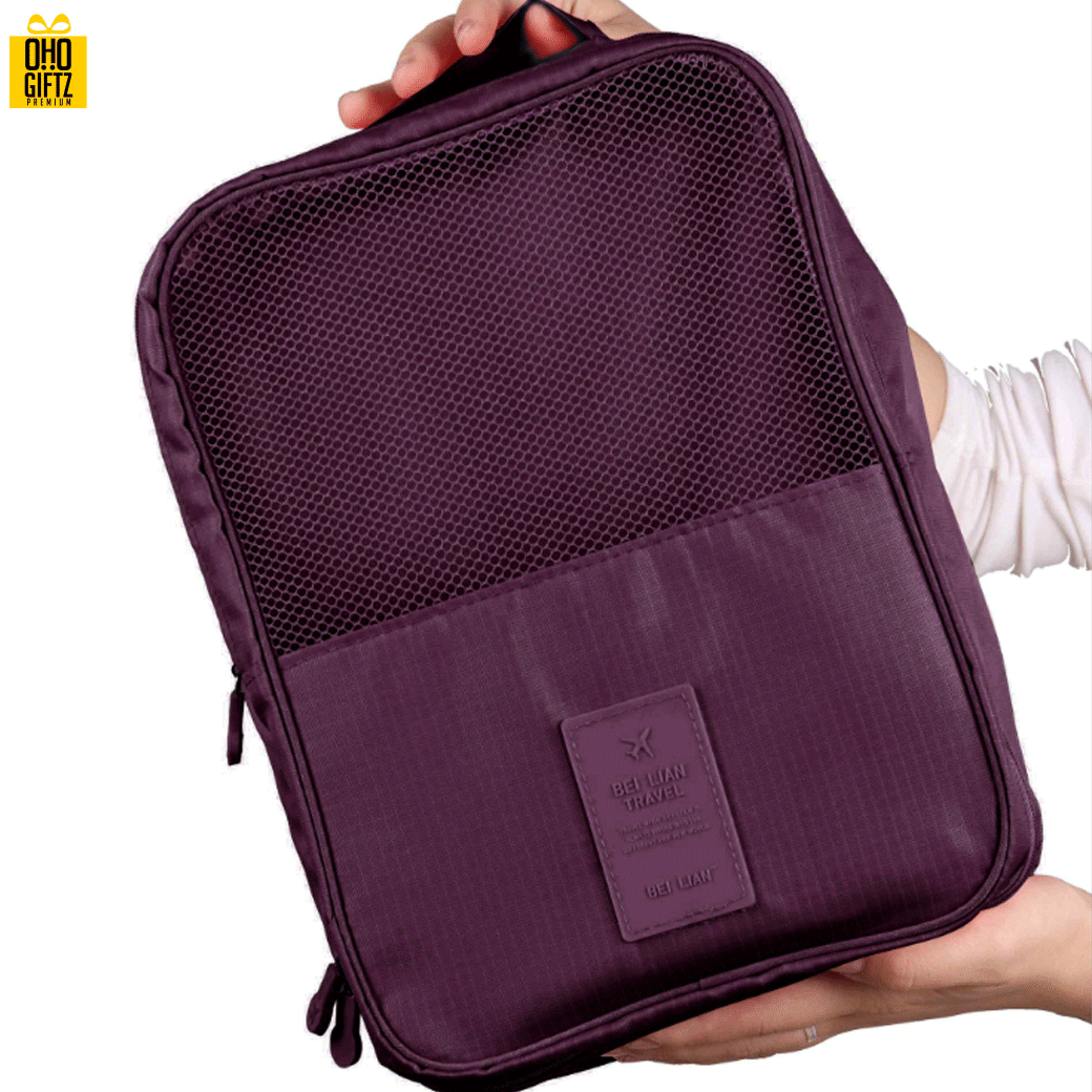 กระเป๋ารองเท้าผ้าOxford สกรีนชื่อ, โลโก้ได้