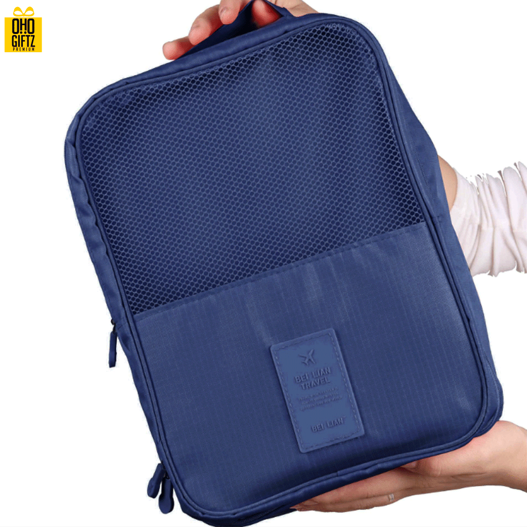 กระเป๋ารองเท้าผ้าOxford สกรีนชื่อ, โลโก้ได้