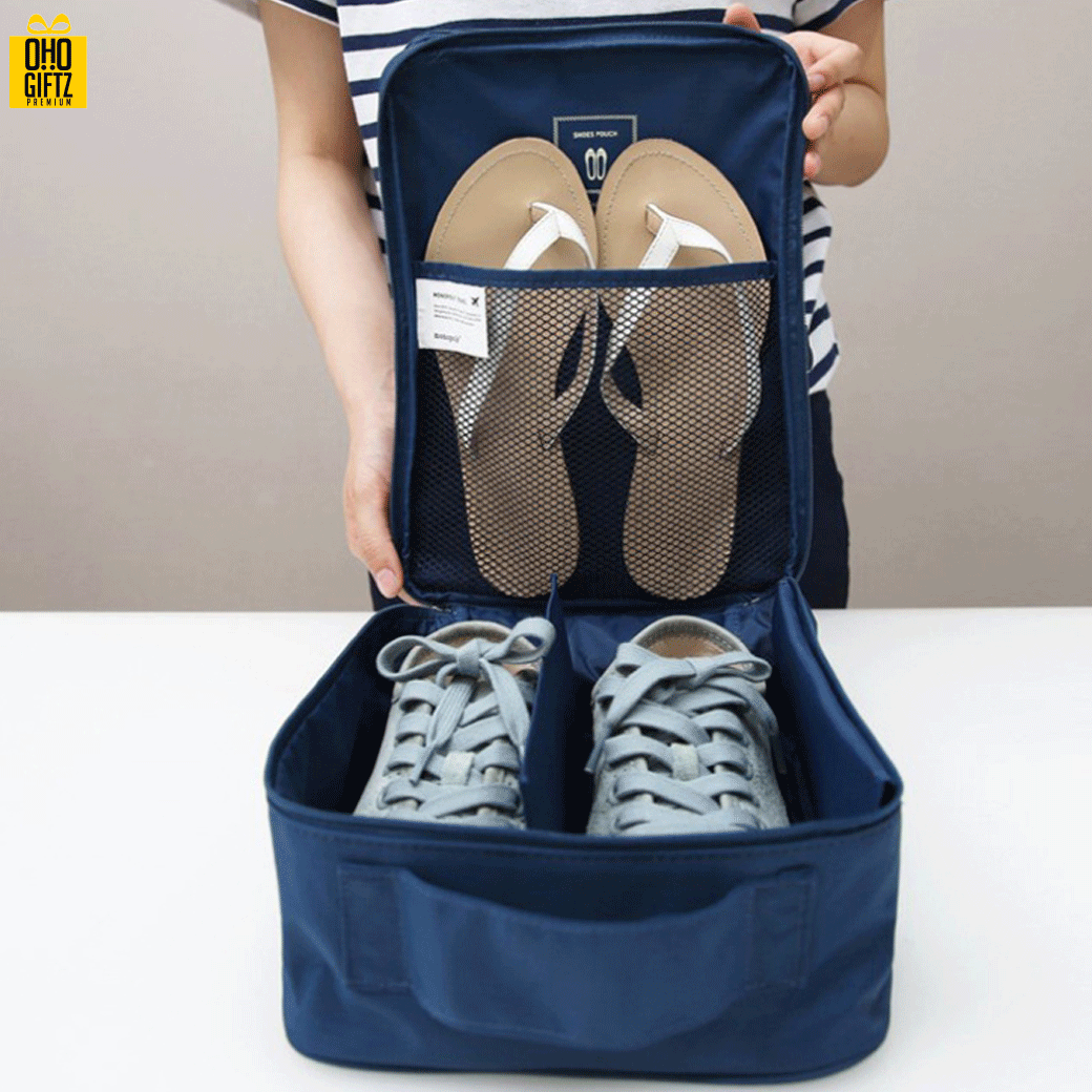 กระเป๋ารองเท้าผ้าOxford สกรีนชื่อ, โลโก้ได้