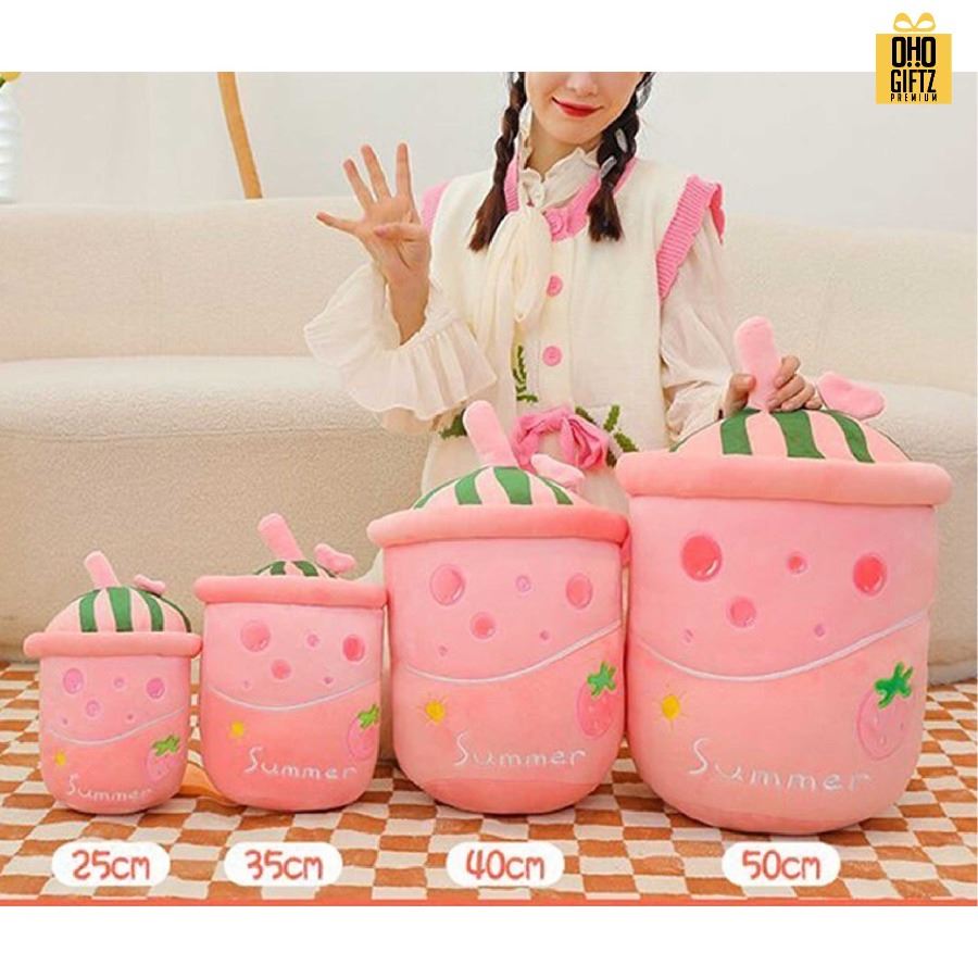 ตุ๊กตาถ้วยน้ำผลไม้ สกรีนโลโก้ ทำเป็นของพรีเมี่ยมได้ 