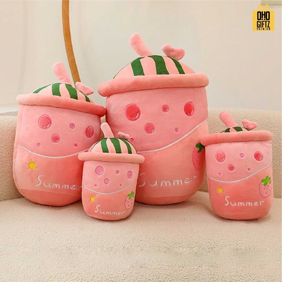 ตุ๊กตาถ้วยน้ำผลไม้ สกรีนโลโก้ ทำเป็นของพรีเมี่ยมได้ 