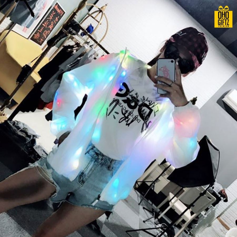 เสื้อคลุม LED สกรีนโลโก้ ทำเป็นของพรีเมี่ยมได้