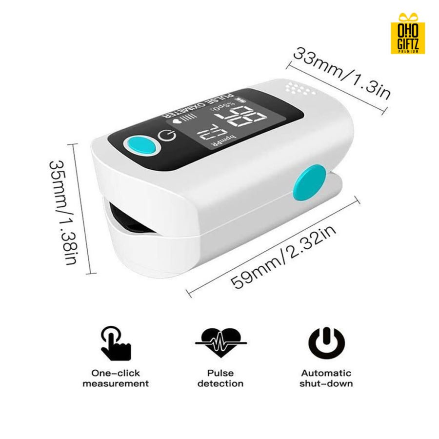 เครื่องวัดออกซิเจนปลายนิ้ว สกรีนชื่อ  สกรีนโลโก้ ทำเป็นของพรีเมี่ยมได้ 