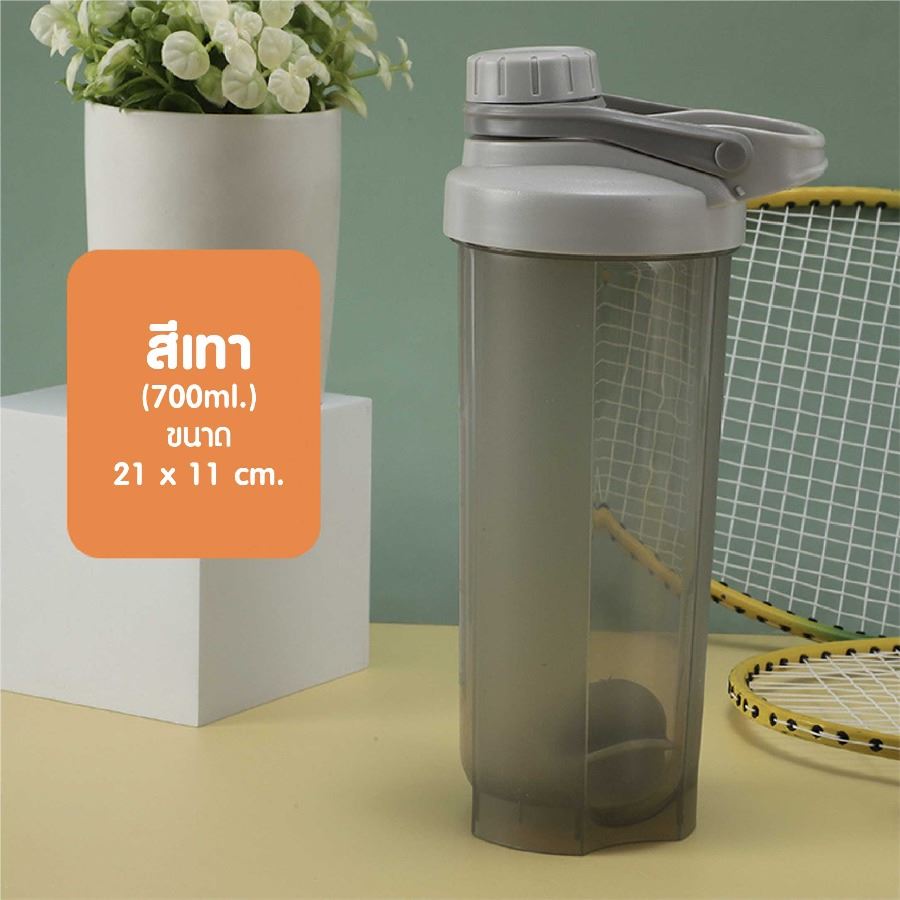 ถ้วยโปรตีนเชคสีพาสเทล สกรีนโลโก้ ทำเป็นของพรีเมี่ยมได้