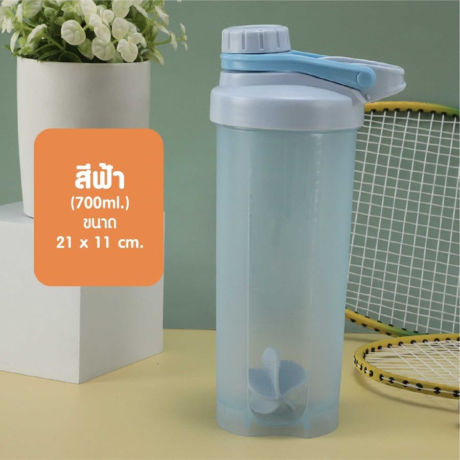 ถ้วยโปรตีนเชคสีพาสเทล สกรีนโลโก้ ทำเป็นของพรีเมี่ยมได้