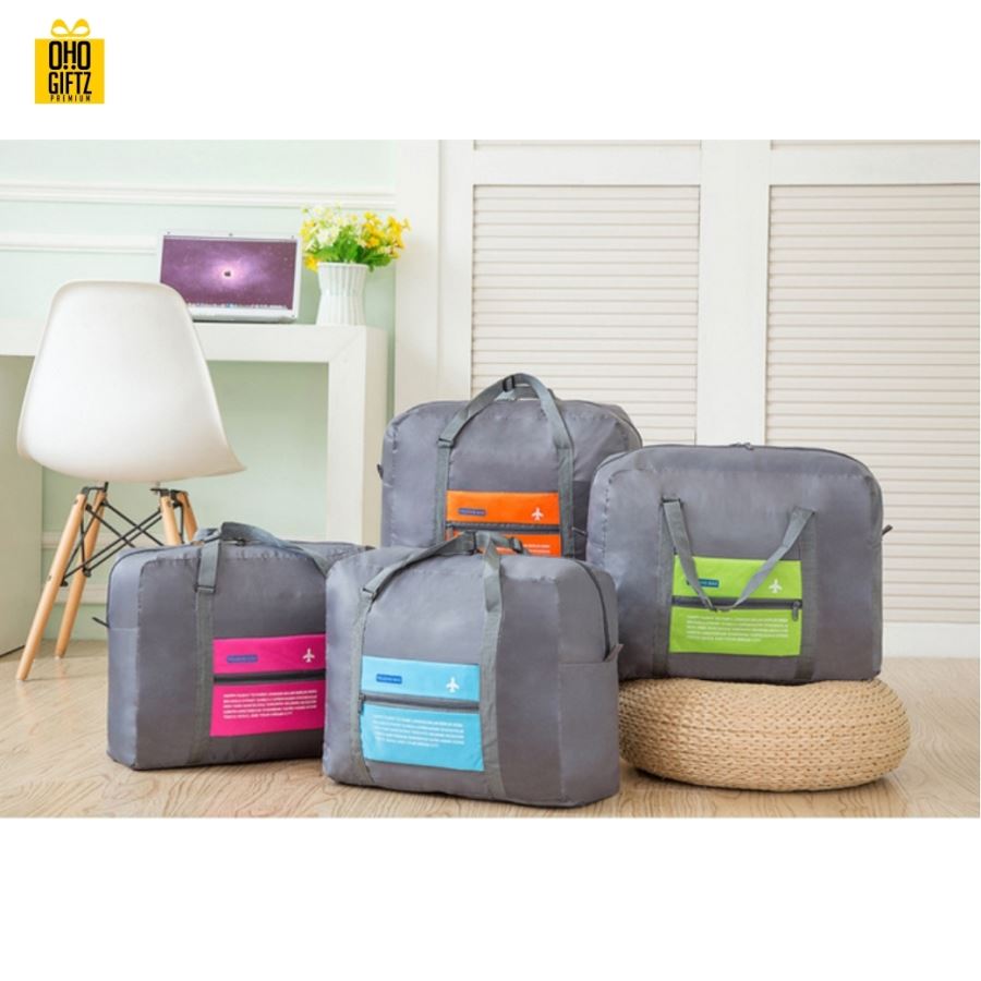 กระเป๋าเสื้อผ้าพับเก็บได้ สกรีนโลโก้ฟรี 1 สี 1 จุด!!