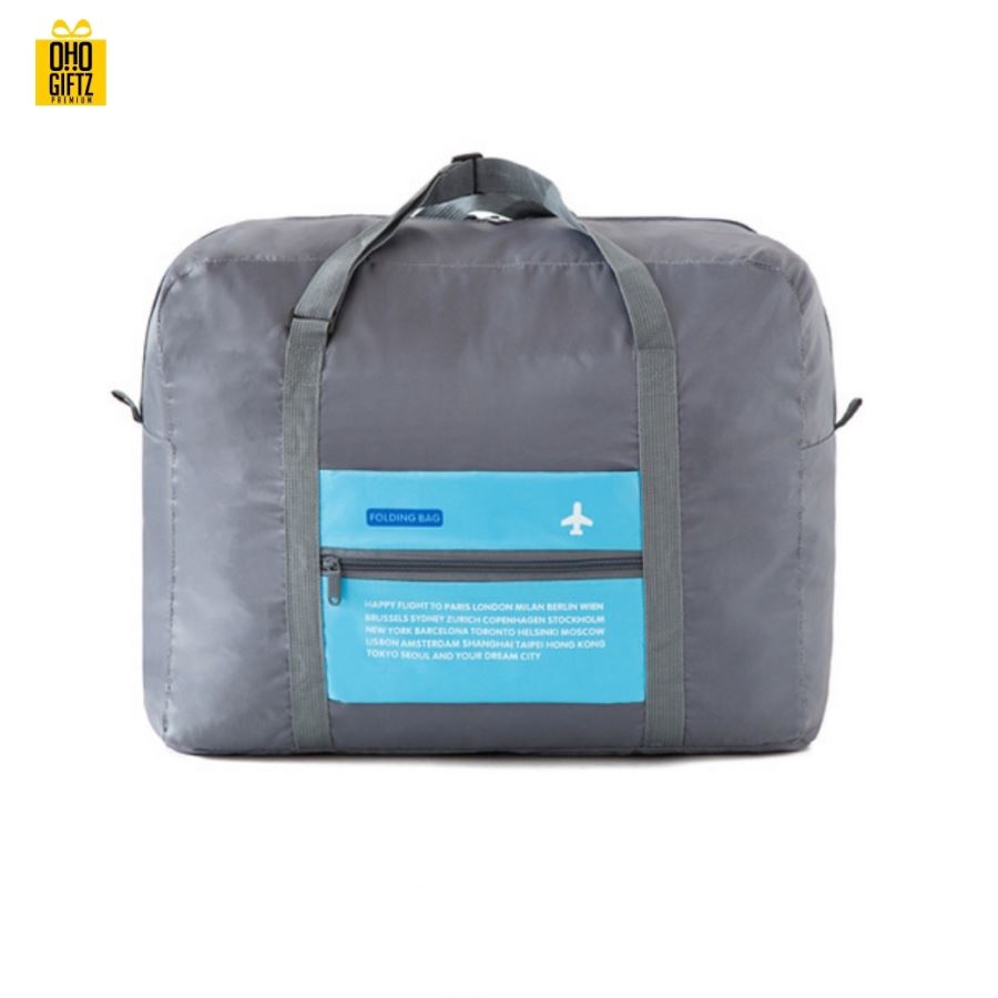 กระเป๋าเสื้อผ้าพับเก็บได้ สกรีนโลโก้ฟรี 1 สี 1 จุด!!