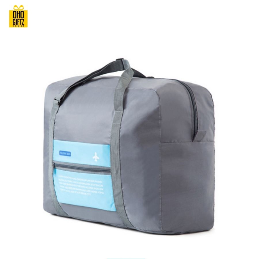 กระเป๋าเสื้อผ้าพับเก็บได้ สกรีนโลโก้ฟรี 1 สี 1 จุด!!