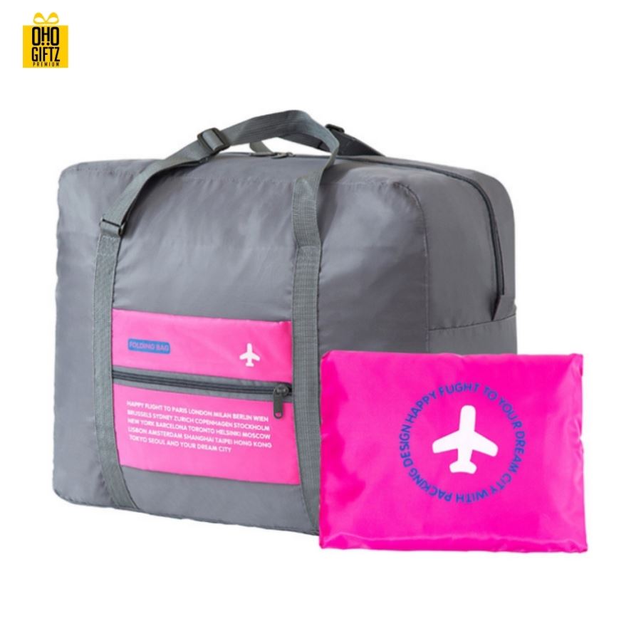 กระเป๋าเสื้อผ้าพับเก็บได้ สกรีนโลโก้ฟรี 1 สี 1 จุด!!