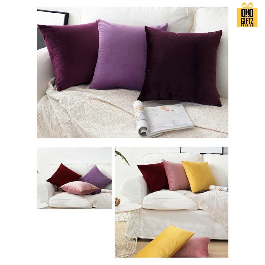 หมอนอิงขนกำมะหยี่ สกรีนโลโก้ ทำเป็นของพรีเมี่ยมได้ 