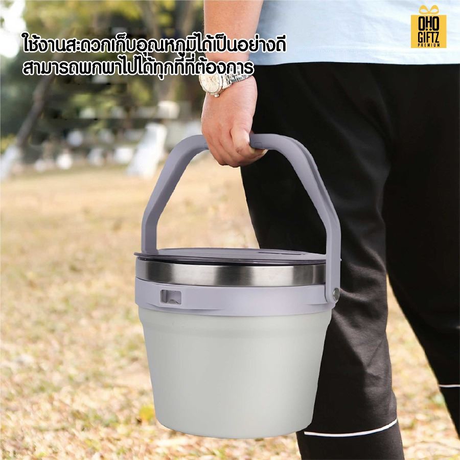 ที่ใส่น้ำแข็งสแตนเลสเก็บความเย็นขนาด 7 ลิตร สกรีนชื่อ สกรีนโลโก้ ทำเป็นของพรีเมี่ยมได้