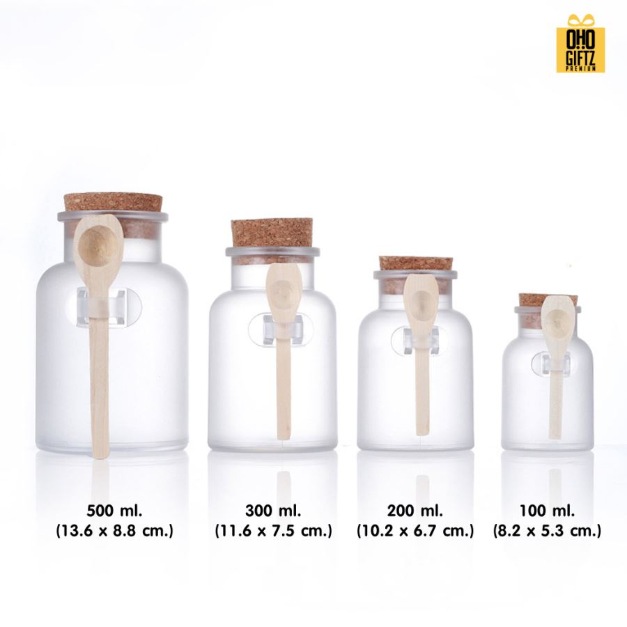 ขวด ABS ใส่เกลืออาบน้ำ สกรีนชื่อ สกรีนโลโก้  ทำเป็นของพรีเมี่ยมได้