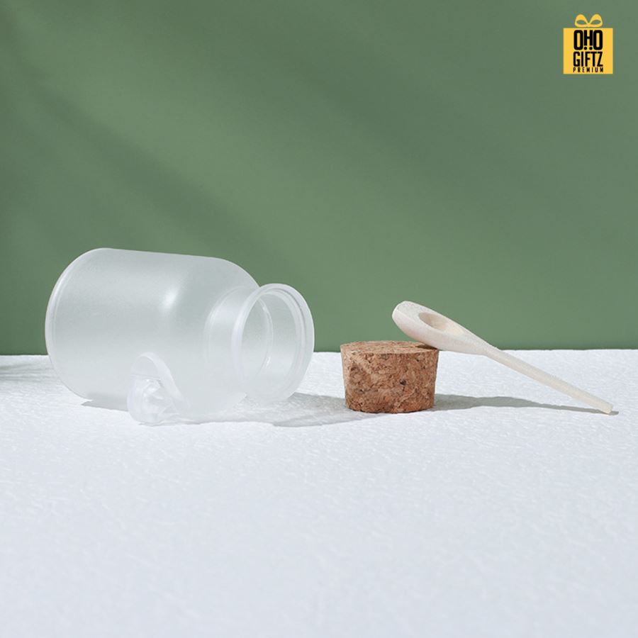 ขวด ABS ใส่เกลืออาบน้ำ สกรีนชื่อ สกรีนโลโก้  ทำเป็นของพรีเมี่ยมได้