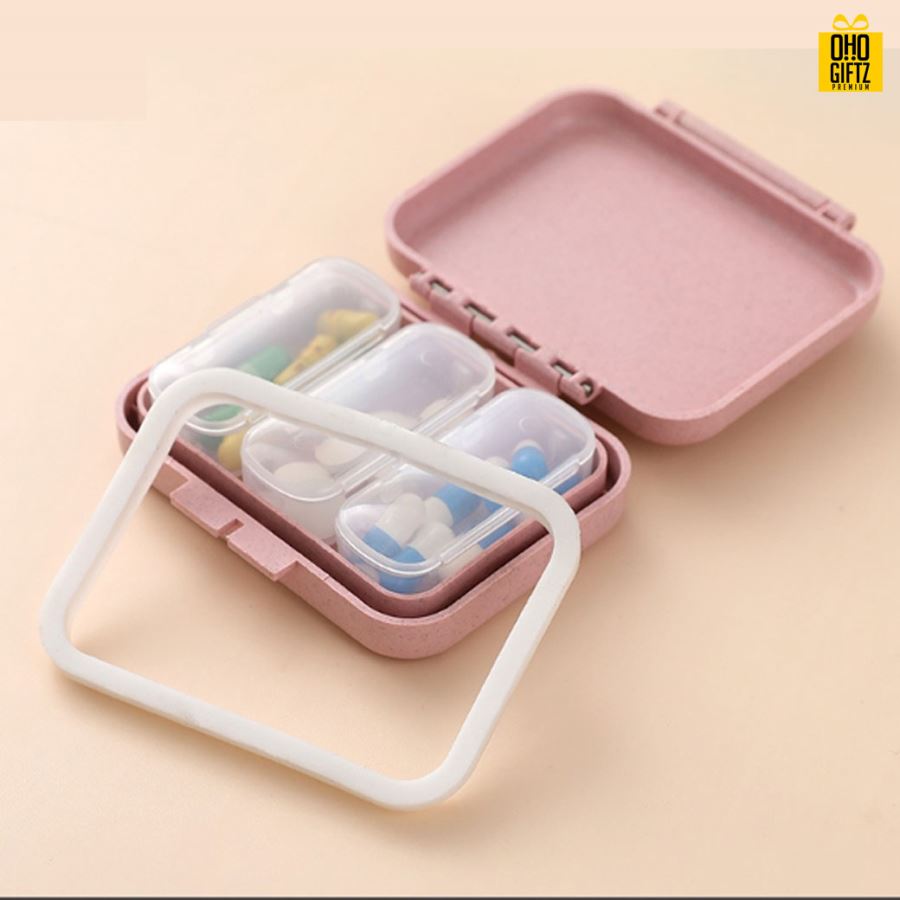 กล่องตลับใส่ยา สกรีนโลโก้ ทำเป็นของพรีเมี่ยม ของชำร่วยได้