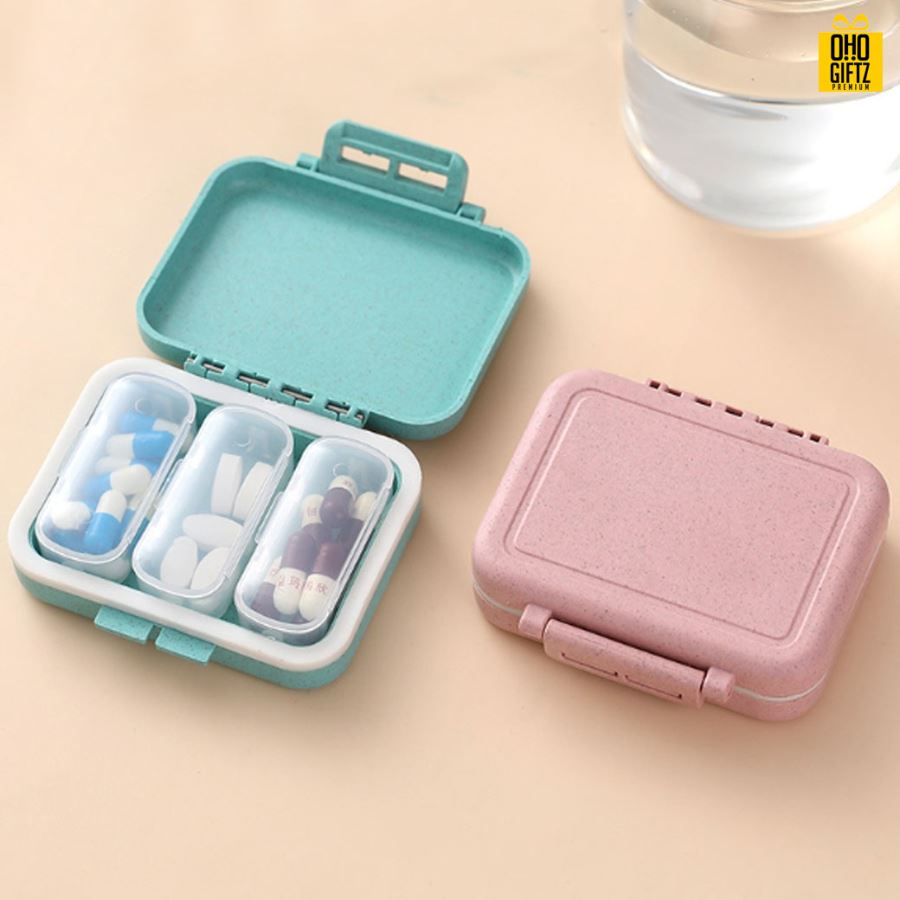 กล่องตลับใส่ยา สกรีนโลโก้ ทำเป็นของพรีเมี่ยม ของชำร่วยได้