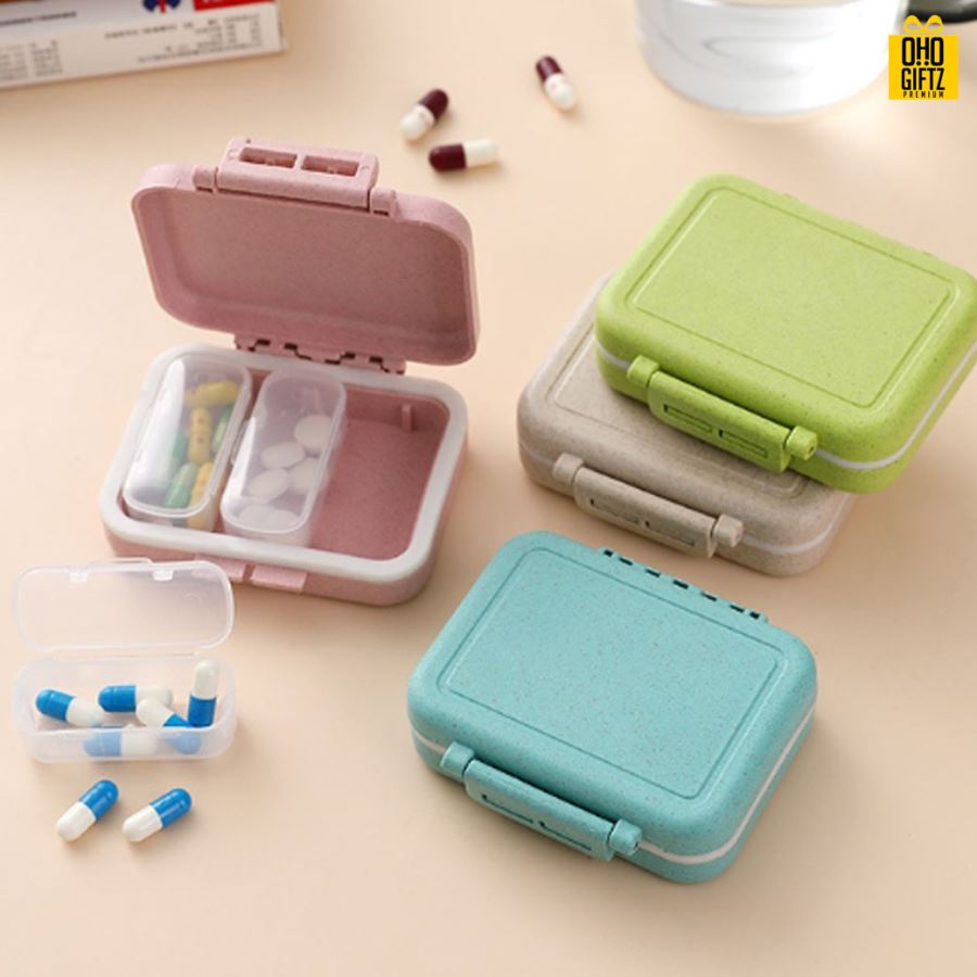 กล่องตลับใส่ยา สกรีนโลโก้ ทำเป็นของพรีเมี่ยม ของชำร่วยได้