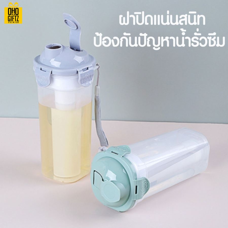 กระบอกน้ำพลาสติกใส สกรีนชื่อ สกรีนโลโก้ ทำเป็นของพรีเมี่ยมได้ 