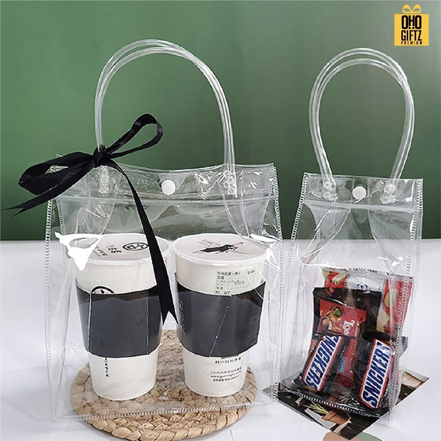 ถุง PVC ใส่ถ้วยเครื่องดื่ม ขนม สกรีนโลโก้ ทำเป็นของพรีเมี่ยม ของชำร่วย ของที่ระลึก