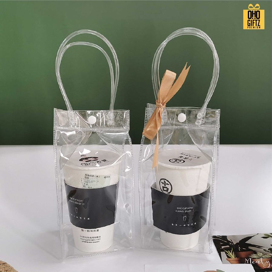 ถุง PVC ใส่ถ้วยเครื่องดื่ม ขนม สกรีนโลโก้ ทำเป็นของพรีเมี่ยม ของชำร่วย ของที่ระลึก