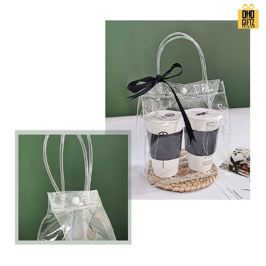 ถุง PVC ใส่ถ้วยเครื่องดื่ม ขนม สกรีนโลโก้ ทำเป็นของพรีเมี่ยม ของชำร่วย ของที่ระลึก