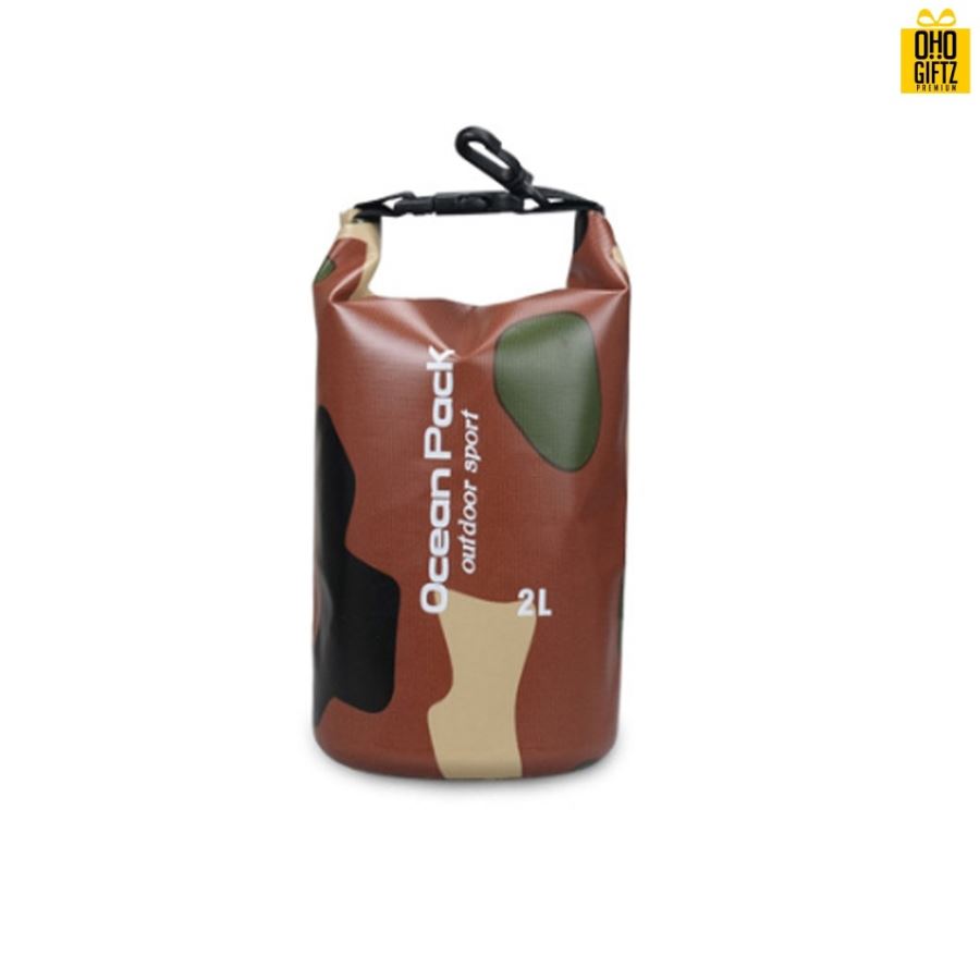 กระเป๋ากันน้ำ ลายพราง สกรีนโลโก้ ทำเป็นของพรีเมี่ยมได้