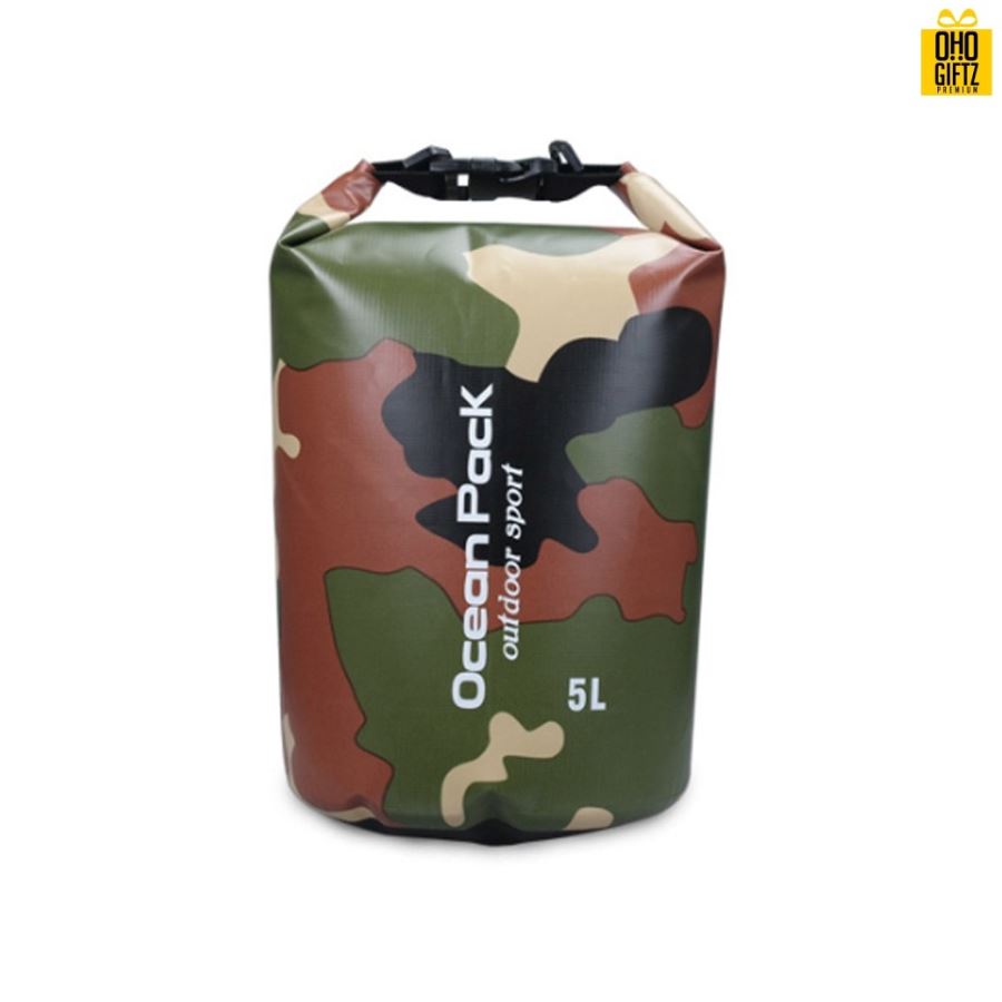 กระเป๋ากันน้ำ ลายพราง สกรีนโลโก้ ทำเป็นของพรีเมี่ยมได้