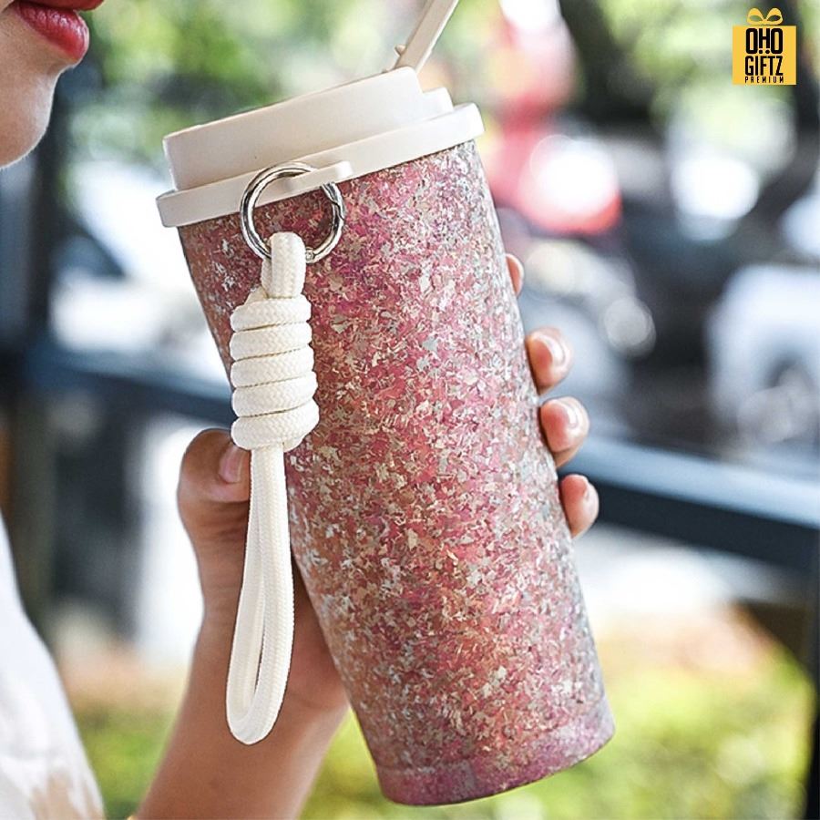 Vacuum Tumbler แก้วไทเทเนียมเกรดการบินปลอดภัย สกรีนโลโก้ ทำเป็นของพรีเมี่ยมได้