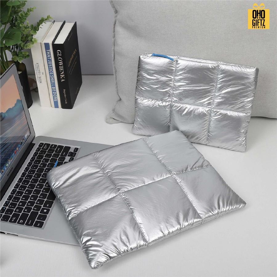 กระเป๋าใส่ Notebook Silver Bag สกรีนโลโก้ ทำเป็นของพรีเมี่ยม ของที่ระลึก