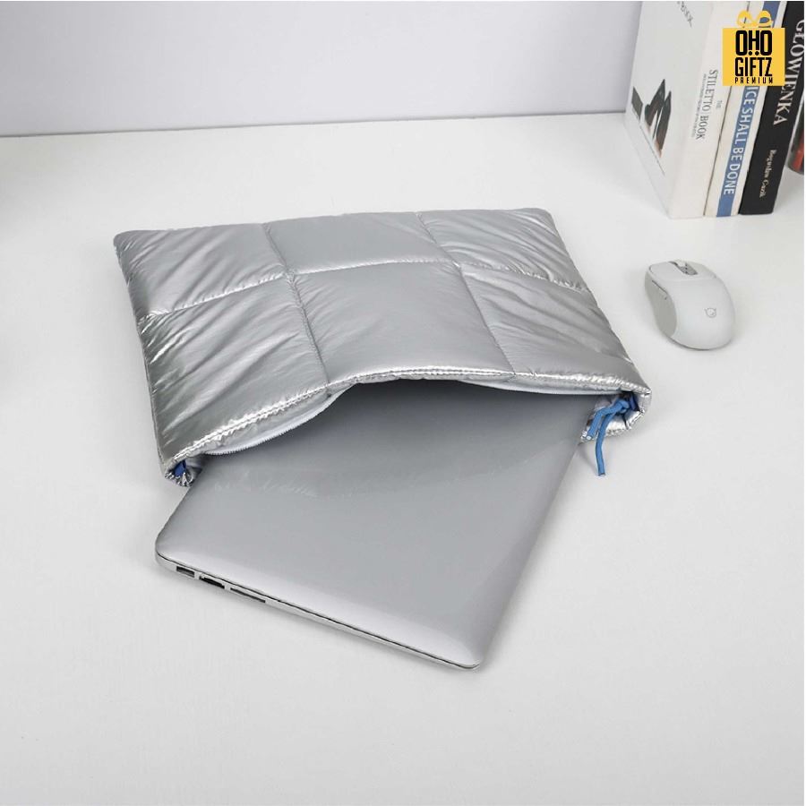 กระเป๋าใส่ Notebook Silver Bag สกรีนโลโก้ ทำเป็นของพรีเมี่ยม ของที่ระลึก