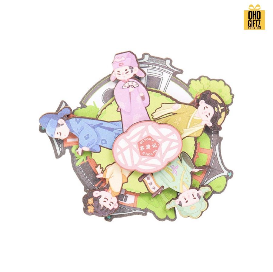 แม่เหล็กติดตู้เย็นไม้แบบ 3D ไดคัทตามต้องการ สกรีนโลโก้ ทำเป็นของพรีเมี่ยมได้