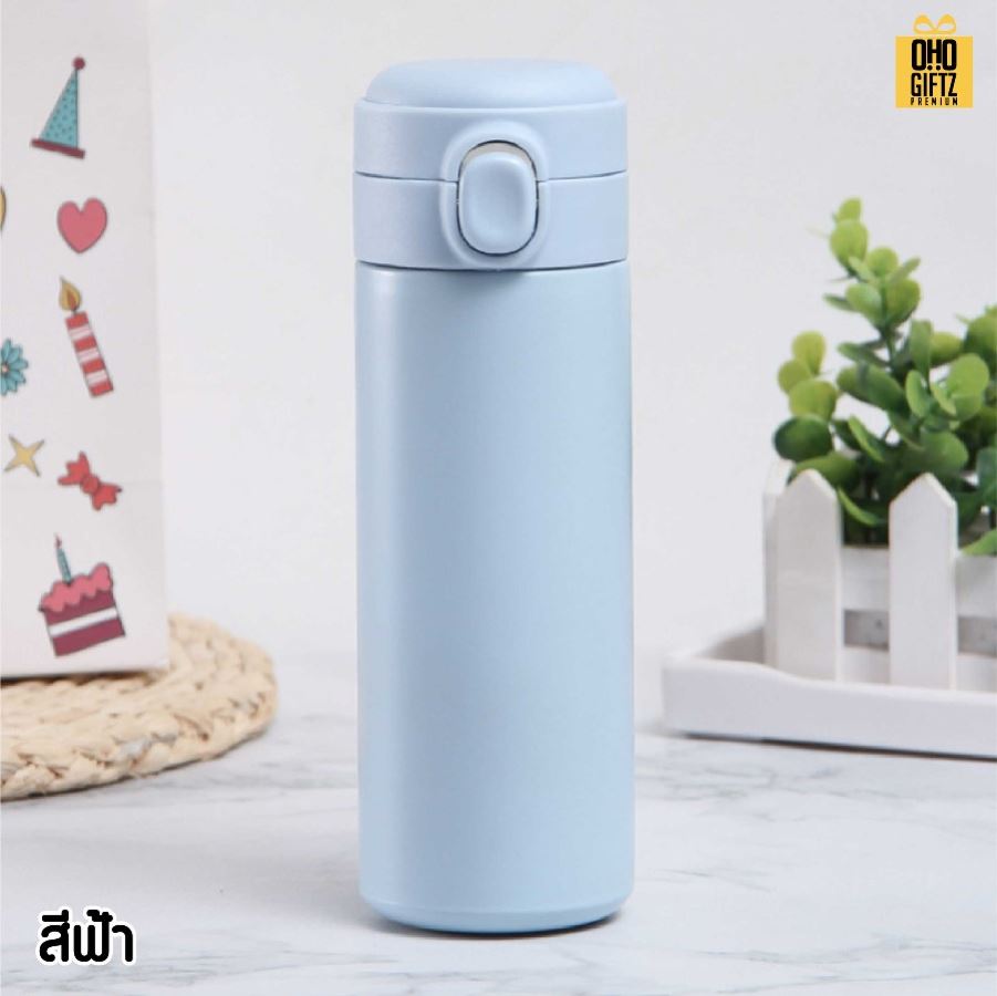 กระบอกสแตนเลสมีฝาปิดล็อค สกรีนโลโก้ ทำเป็นของพรีเมี่ยมได้