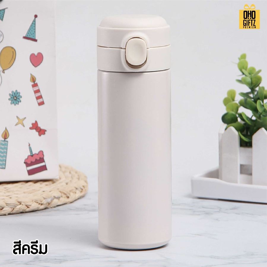 กระบอกสแตนเลสมีฝาปิดล็อค สกรีนโลโก้ ทำเป็นของพรีเมี่ยมได้