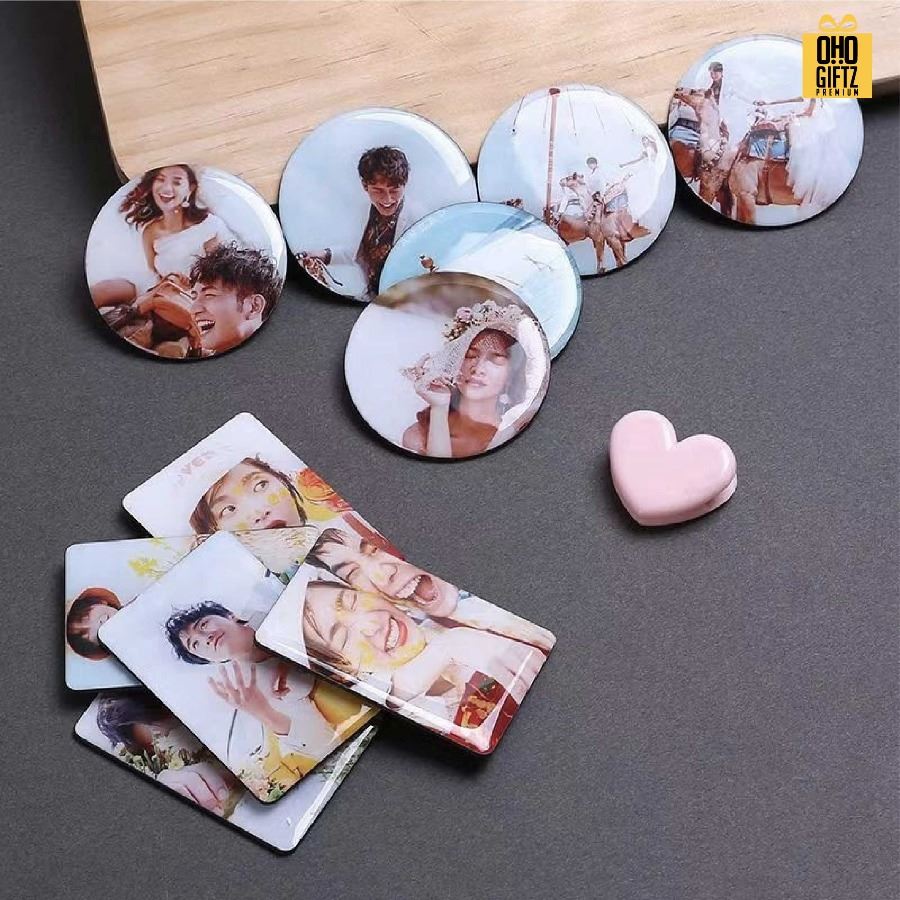 แม่เหล็กติดตู้เย็นเคลือบเรซิ่น พิมพ์ภาพและปรับขนาดได้ตามต้องการ สกรีนโลโก้ ทำเป็นของพรีเมี่ยมได้