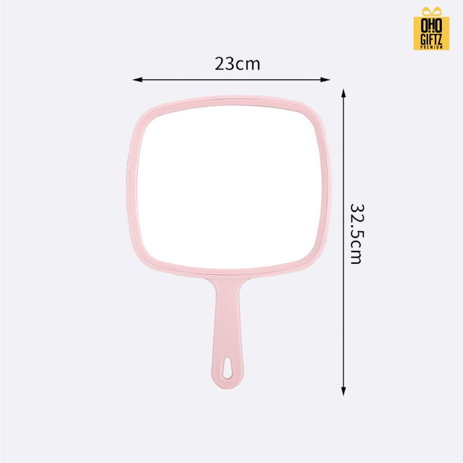 กระจกถือสี่เหลี่ยมมนขนาดใหญ่ สกรีนชื่อ สกรีนโลโก้  ทำเป็นของพรีเมี่ยมได้