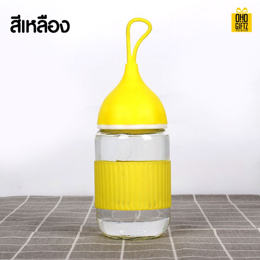 ขวดแก้วมีหูจับ สกรีนชื่อ, โลโก้ เป็นของพรีเมี่ยมได้
